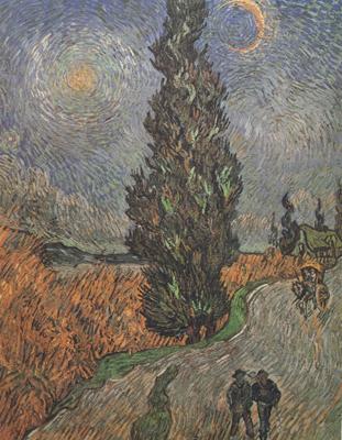 Vincent Van Gogh Roar with Cypress and Star (nn04)